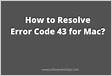 Como corrigir o código de erro Mac 43 ao copiar arquivo